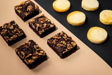 brownie and cheese pancakes