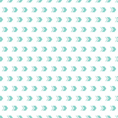 Seamless pattern with blue strokes, arrows on white background.