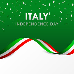 Italy Independence Day Vector Design For Banner Print and Greeting Background