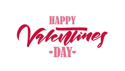 Naklejka na ściany i meble Greeting lettering composition of Happy Valentine's Day