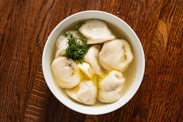 dumplings with minced meat and herbs