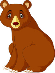 Cute Bear Cartoon Posing