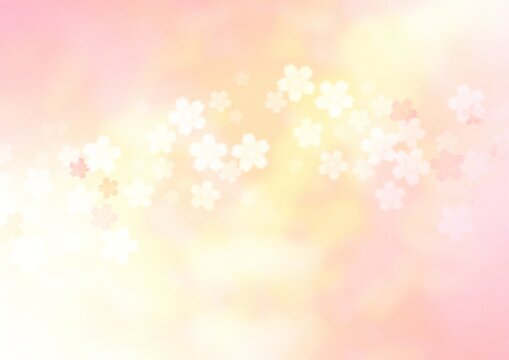 桜の花が列をなす幻想的なイラスト no.01