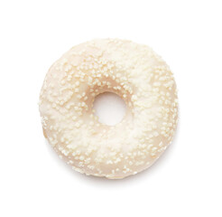 Sweet donut on white background