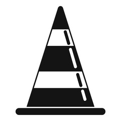 Demolition road cone icon. Simple illustration of demolition road cone vector icon for web design isolated on white background