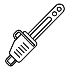 Demolition chainsaw icon. Outline demolition chainsaw vector icon for web design isolated on white background