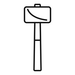 Fototapeta premium Sledge hammer icon. Outline sledge hammer vector icon for web design isolated on white background