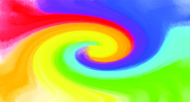 rainbow spiral background. Abstract background for design. Vector.