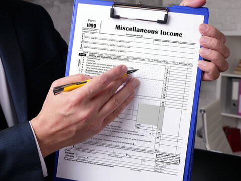  Financial concept about Form 1099 Miscellaneous Income with inscription on the page.