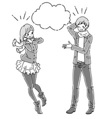 男の子から女の子へ 告白 吹き出し 恋 愛