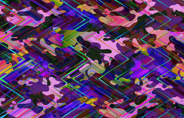 oil painted geometric pattern