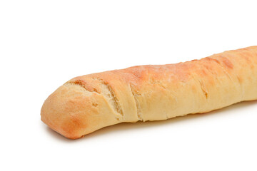 Fresh baguette isolated in white.