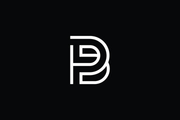 BP logo letter design on luxury background. PB logo monogram initials letter concept. BP icon logo design. PB elegant and Professional letter icon design on black background. B P PB BP