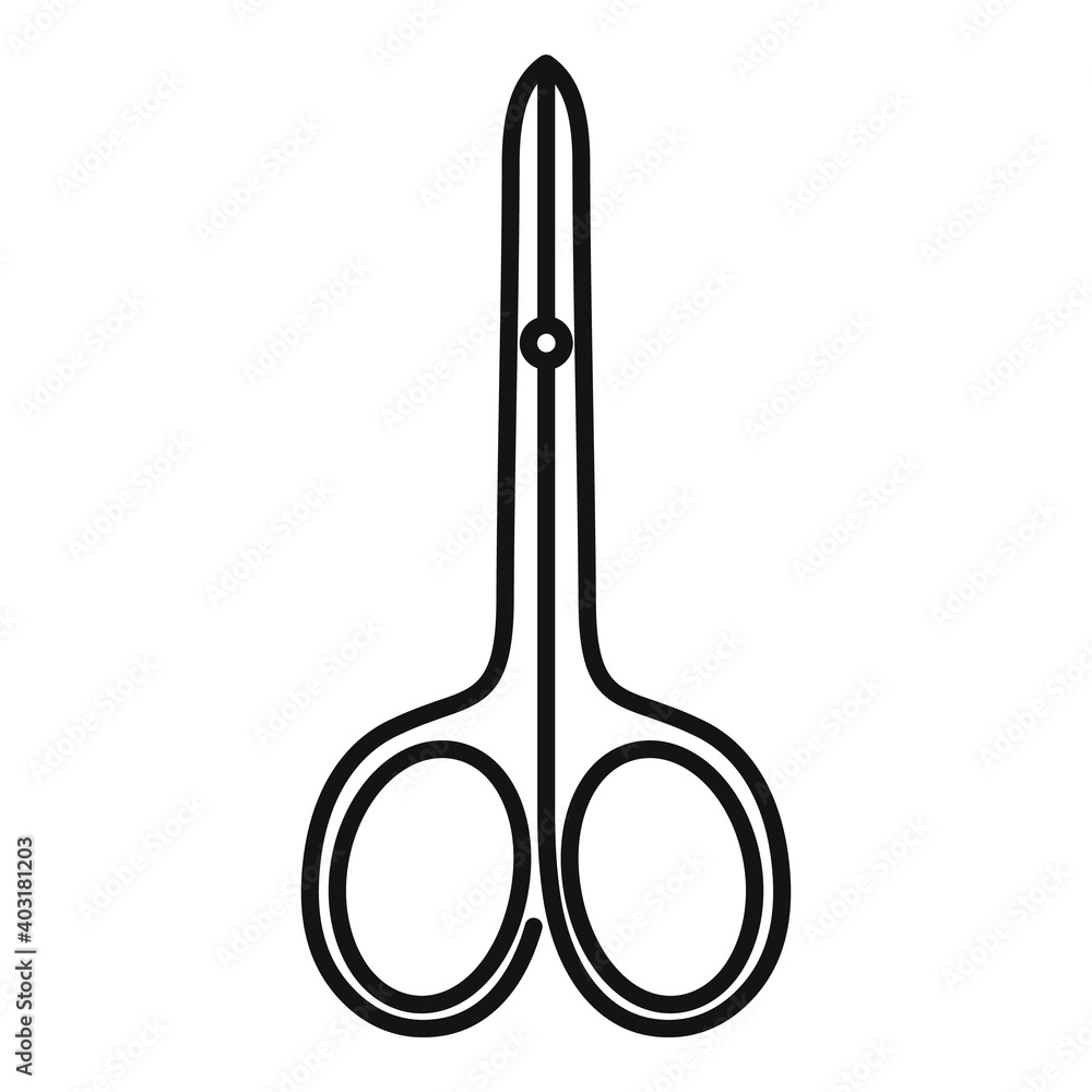 Poster nail scissors icon. outline nail scissors vector icon for web design isolated on white background