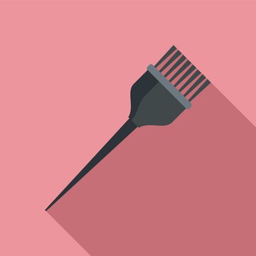 Hair Color Brush Icon. Flat Illustration Of Hair Color Brush Vector Icon For Web Design