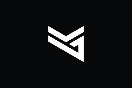 MG logo letter design on luxury background. GM logo monogram initials letter concept. MG icon logo design. GM elegant and Professional letter icon design on black background. M G GM MG