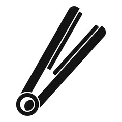 Stylist hair flat iron icon. Simple illustration of stylist hair flat iron vector icon for web design isolated on white background