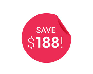 Save $188 dollars, $188 us dollar save
