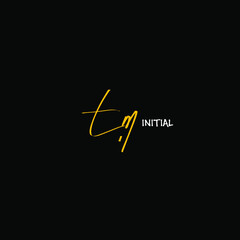 Initial TM beauty monogram and elegant logo design