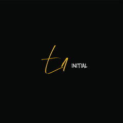 Initial TN beauty monogram and elegant logo design