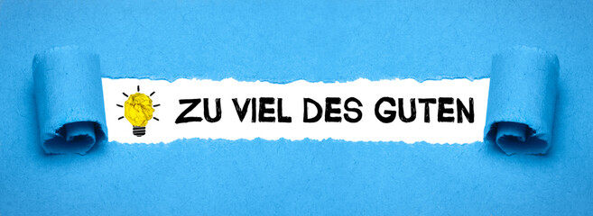 Zu viel des guten