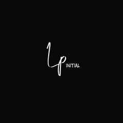 Initial LP beauty monogram and elegant logo design