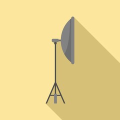 Video light stand icon. Flat illustration of video light stand vector icon for web design
