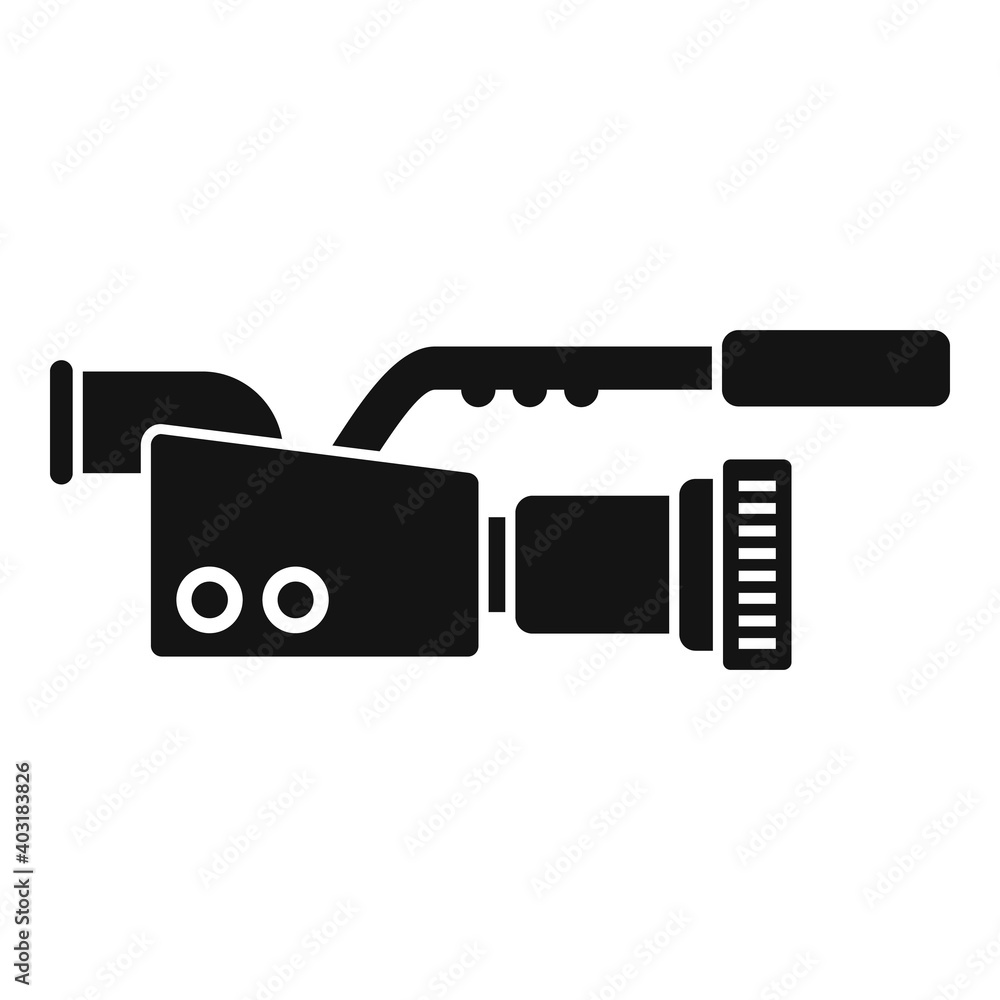 Poster video camera icon. simple illustration of video camera vector icon for web design isolated on white 