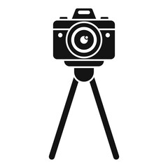 Camera stand icon. Simple illustration of camera stand vector icon for web design isolated on white background