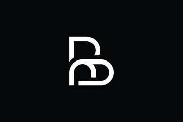 RB logo letter design on luxury background. BR logo monogram initials letter concept. RB icon logo design. BR elegant and Professional letter icon design on black background. R B BR RB - obrazy, fototapety, plakaty