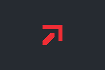 Minimal Modern Abstract Letter P Dark Background Logo Template