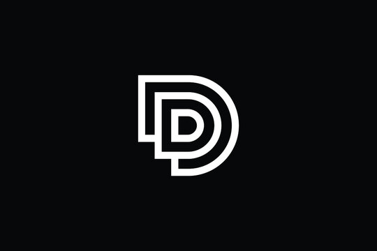 D logo letter design on luxury background. D logo monogram initials letter concept. DD icon logo design. DDD elegant and Professional letter icon design on black background. D DD DDD