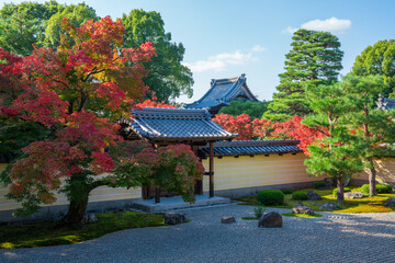 京都　等持院の紅葉