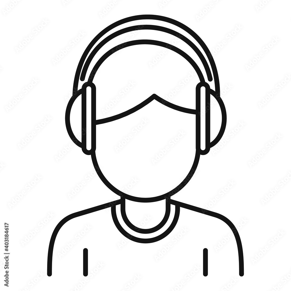 Poster cameraman icon. outline cameraman vector icon for web design isolated on white background