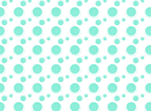 Polka dots pattern design mint green