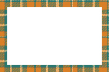 Vintage frame vector. Scottish border pattern retro style. Tartan plaid ornament.