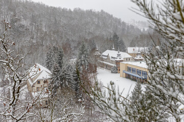 Blick über das winterliche Alexisbad