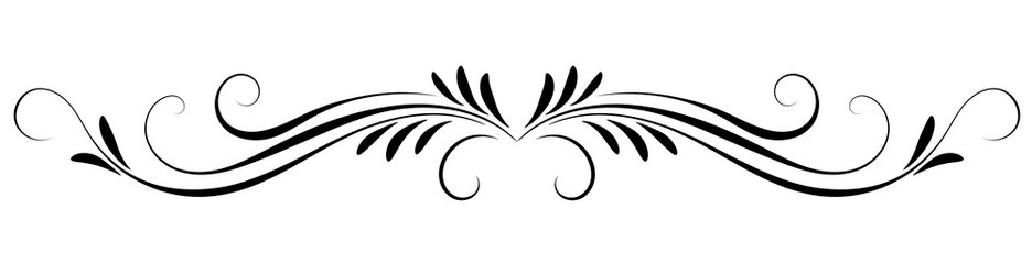 Floral ornament isolated on white background