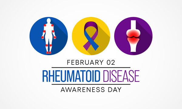 Vector illustration on the theme of Rheumatoid Disease awareness day observed each year on February 2nd. - Powered by Adobe