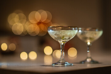 glasses with champagne
