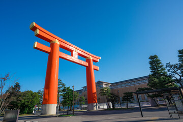 京都　平安神宮の大鳥居
