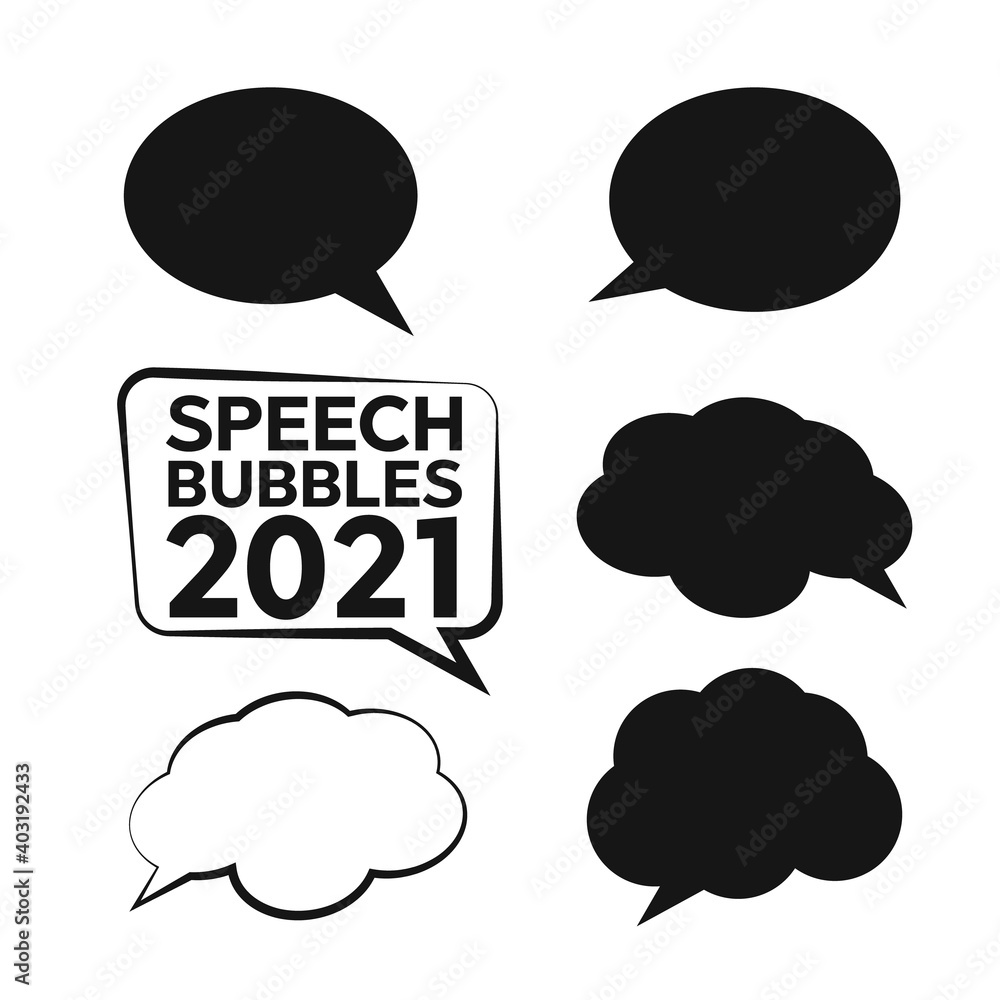 Wall mural vector set of speech bubbles. stickers of speech bubbles vector
