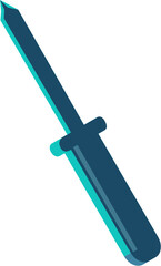 Screwdriver tool blue 3d icon vector graphic illustration isolated
