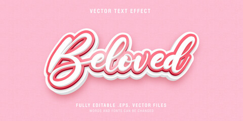 Beloved text style effect