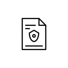 Protected Locked Secured File Icon Outline Clip Art