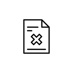 Obraz premium Damaged Corrupted Broken File Icon Outline Clip Art