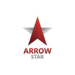 Arrow star logo template design