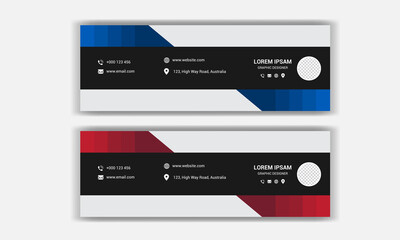 simple professional creative modern Corporate email signature design.
