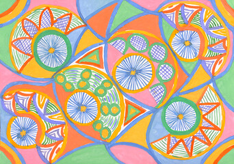 abstract creative drawing as background, hand drawn artwork, watercolor on paper
