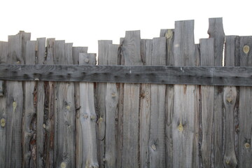 old wooden fence of gray color